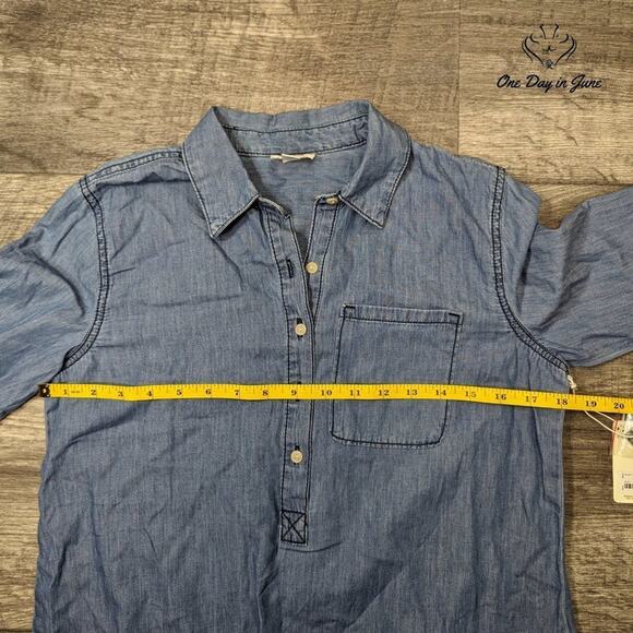 A.n.a Long Sleeve 3/4 Button Down Top Size XS - Picture 3 of 5